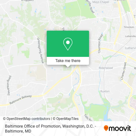 Baltimore Office of Promotion map