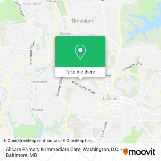 Mapa de Allcare Primary & Immediate Care