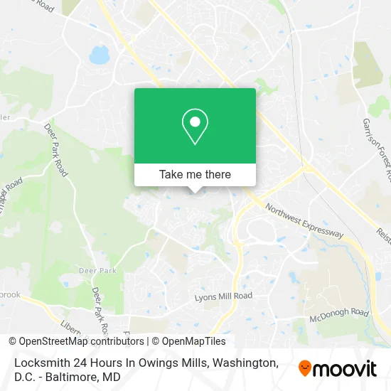 Locksmith 24 Hours In Owings Mills map