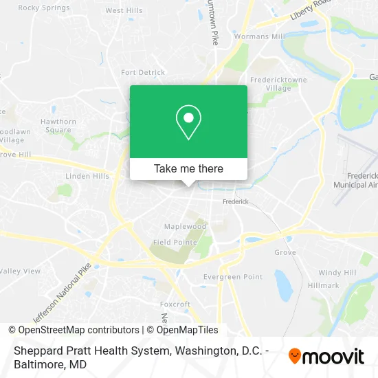 Sheppard Pratt Health System map