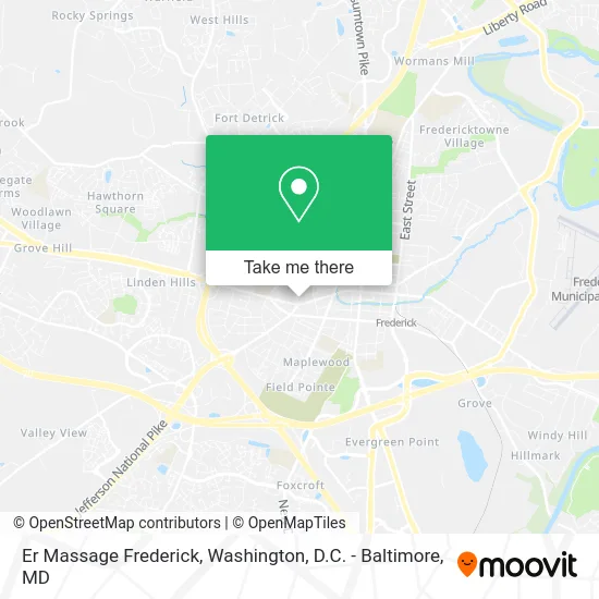 Er Massage Frederick map