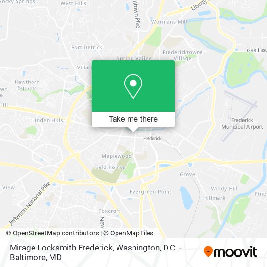 Mapa de Mirage Locksmith Frederick