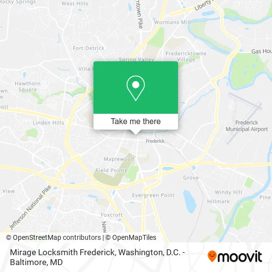 Mapa de Mirage Locksmith Frederick