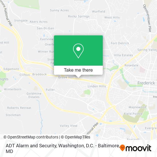 ADT Alarm and Security map