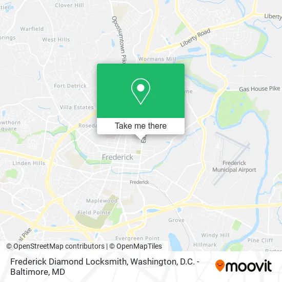 Mapa de Frederick Diamond Locksmith