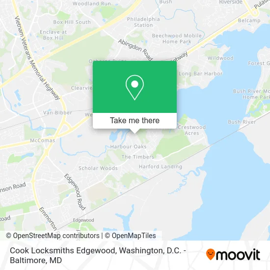 Cook Locksmiths Edgewood map