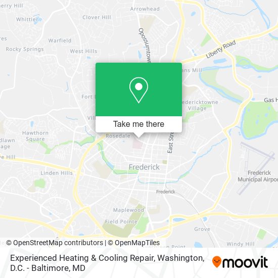 Experienced Heating & Cooling Repair map