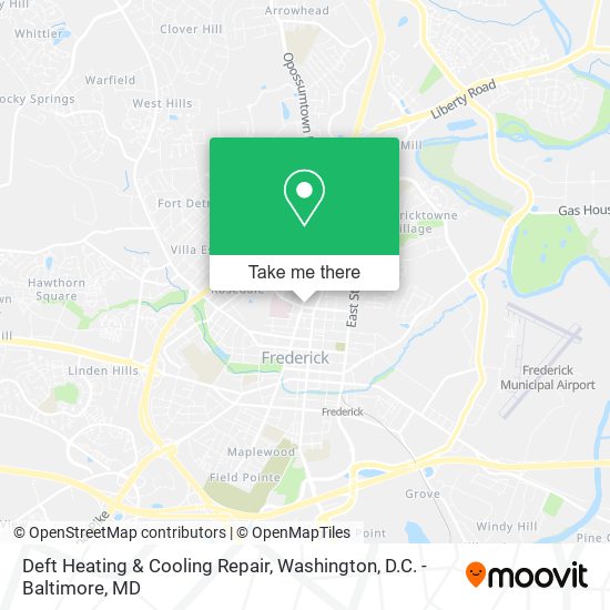 Mapa de Deft Heating & Cooling Repair