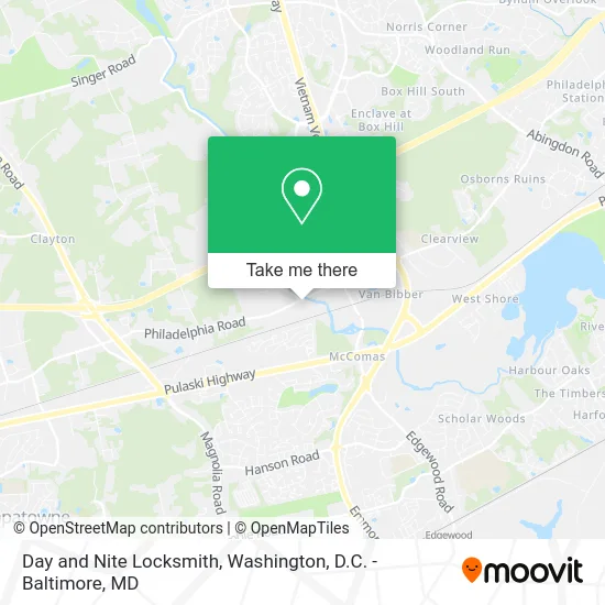 Day and Nite Locksmith map