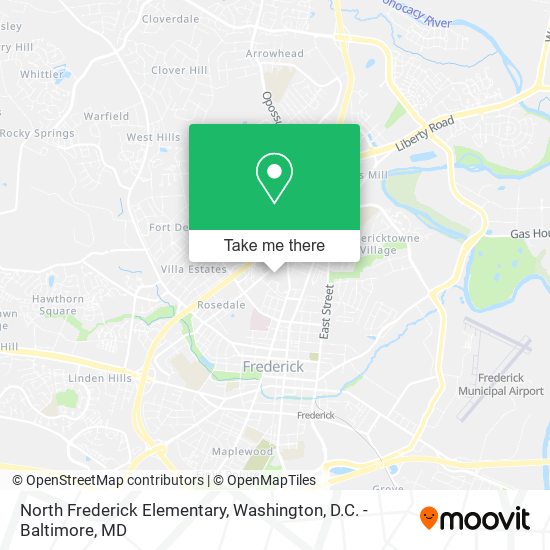 North Frederick Elementary map