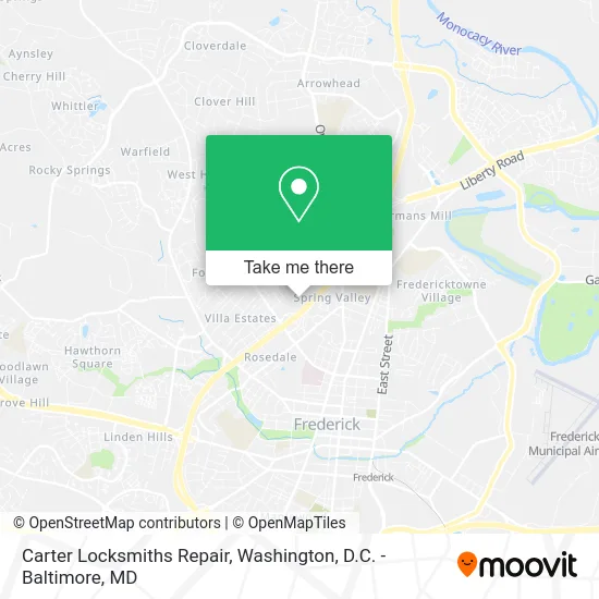 Carter Locksmiths Repair map