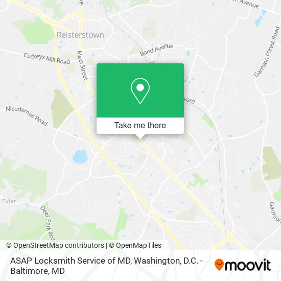 ASAP Locksmith Service of MD map