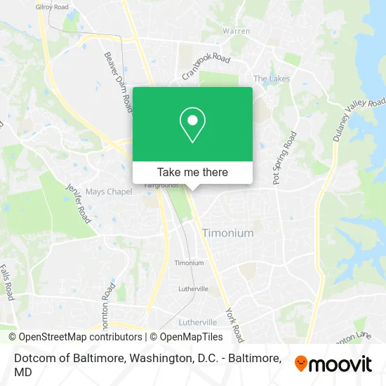 Dotcom of Baltimore map