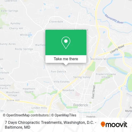 7 Days Chiropractic Treatments map