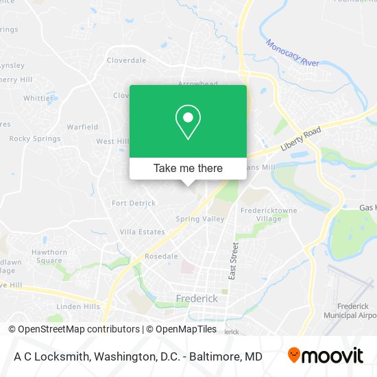 A C Locksmith map