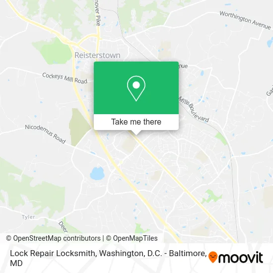 Lock Repair Locksmith map