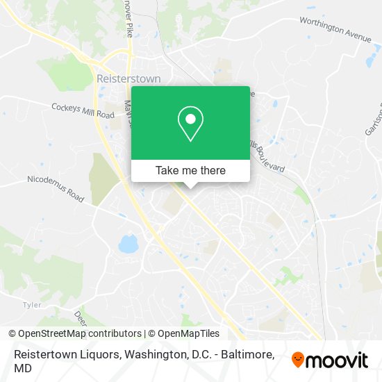 Reistertown Liquors map