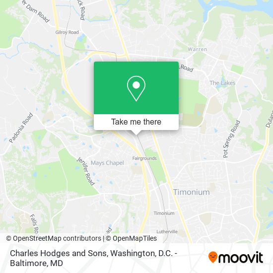 Charles Hodges and Sons map