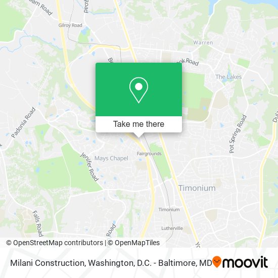 Milani Construction map