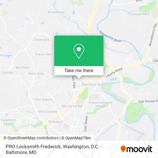 PRO Locksmith Frederick map
