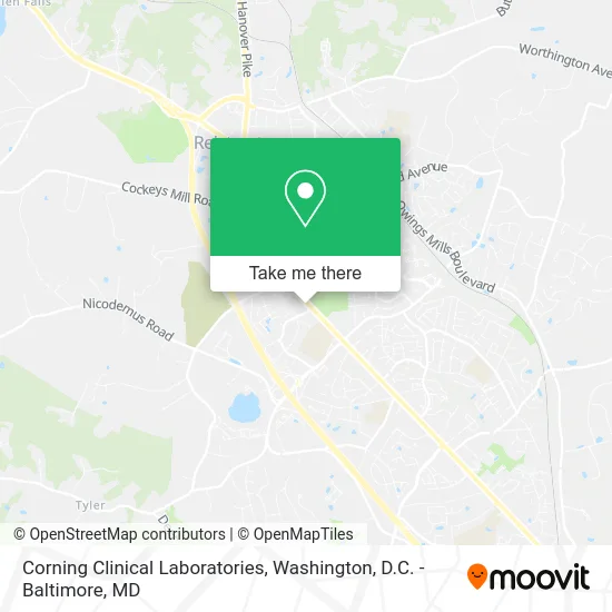 Corning Clinical Laboratories map