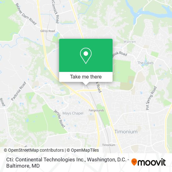 Cti: Continental Technologies Inc. map