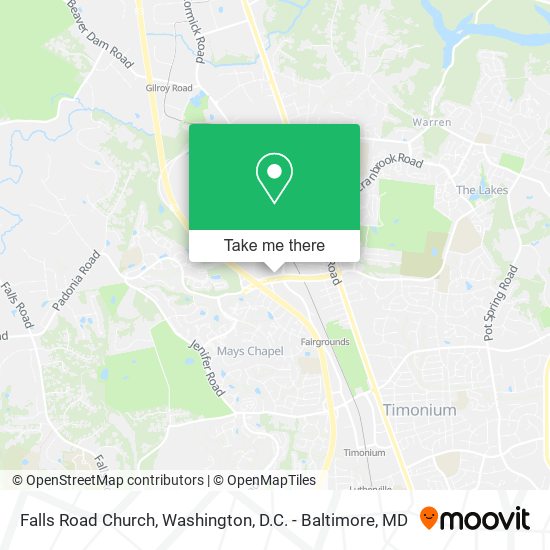 Mapa de Falls Road Church
