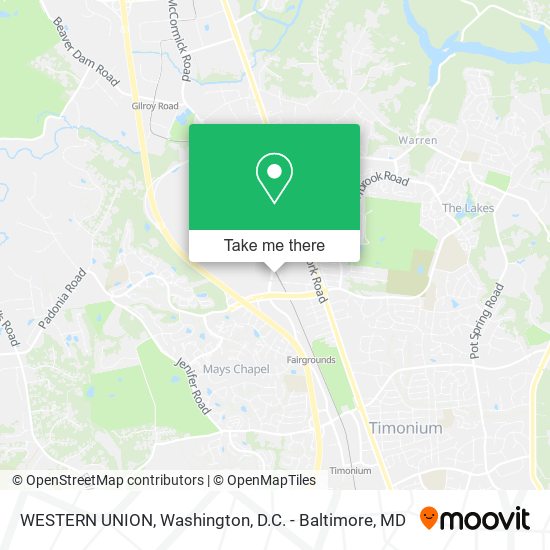 WESTERN UNION map