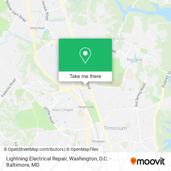 Lightning Electrical Repair map