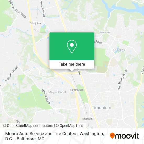 Monro Auto Service and Tire Centers map