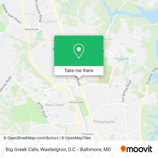 Mapa de Big Greek Cafe