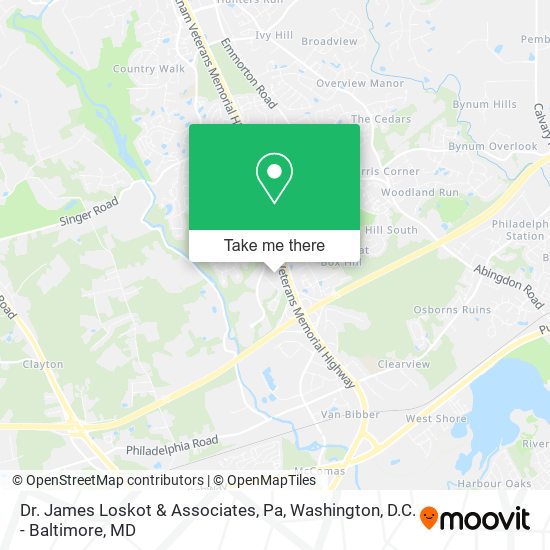 Mapa de Dr. James Loskot & Associates, Pa