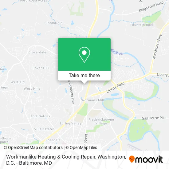Mapa de Workmanlike Heating & Cooling Repair