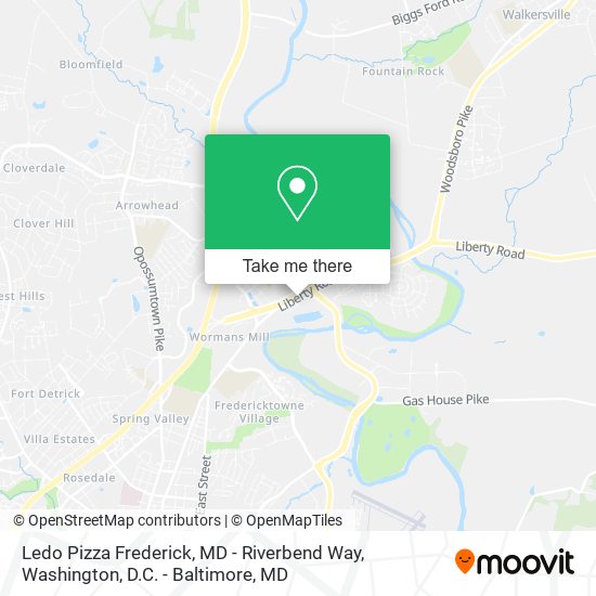 Mapa de Ledo Pizza Frederick, MD - Riverbend Way