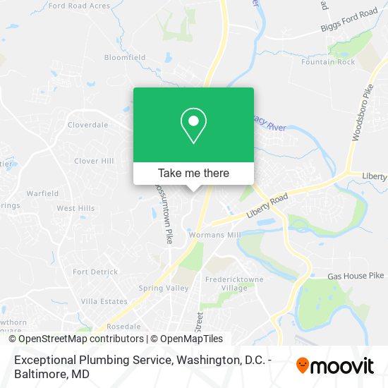 Exceptional Plumbing Service map