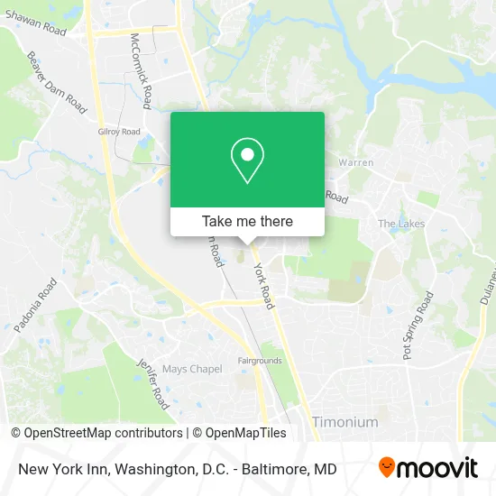 New York Inn map