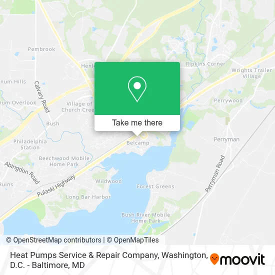 Heat Pumps Service & Repair Company map