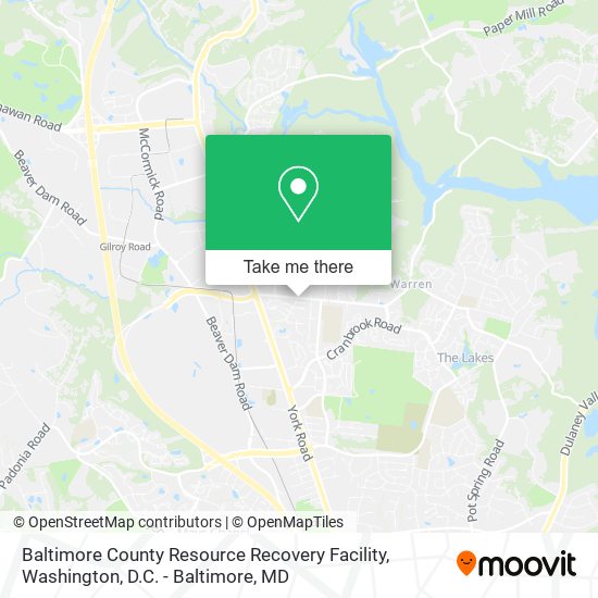Mapa de Baltimore County Resource Recovery Facility