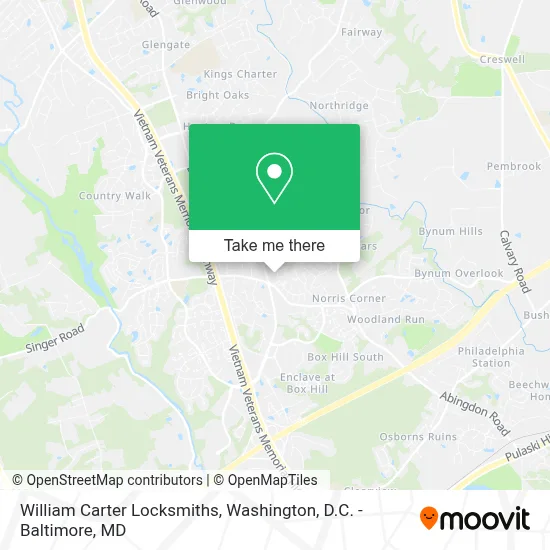 William Carter Locksmiths map