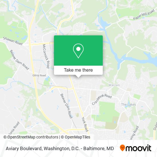 Aviary Boulevard map