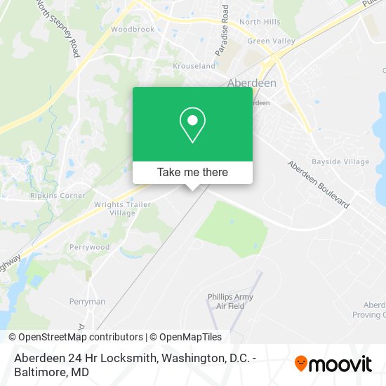 Aberdeen 24 Hr Locksmith map