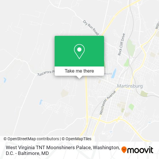 Mapa de West Virginia TNT Moonshiners Palace