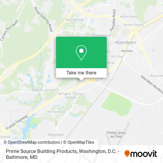 Prime Source Building Products map