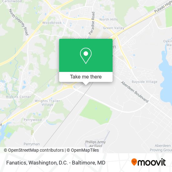 Fanatics map
