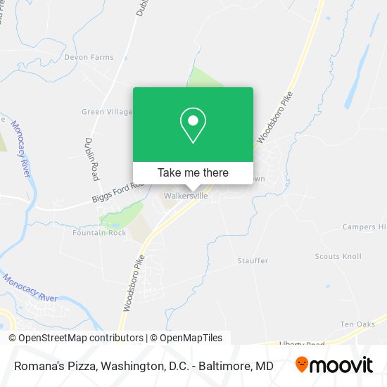 Romana's Pizza map