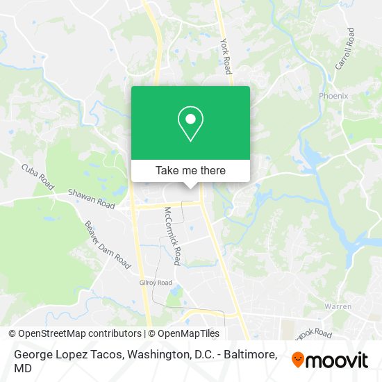 Mapa de George Lopez Tacos