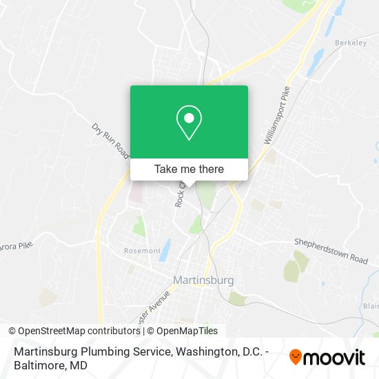 Mapa de Martinsburg Plumbing Service