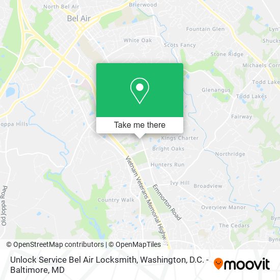 Mapa de Unlock Service Bel Air Locksmith
