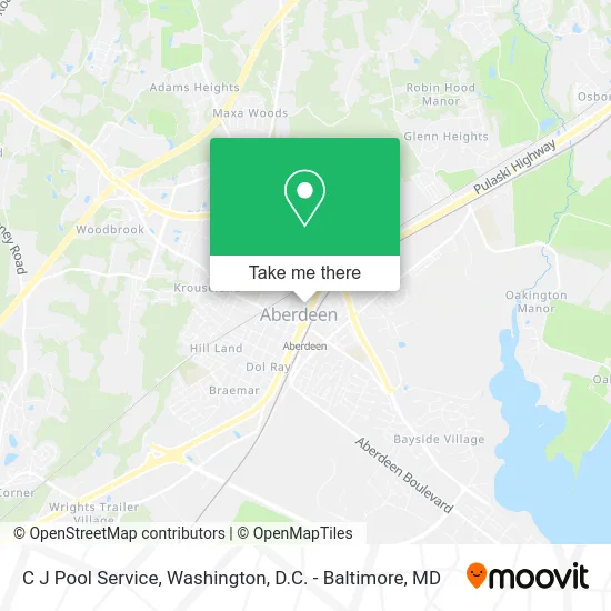 C J Pool Service map