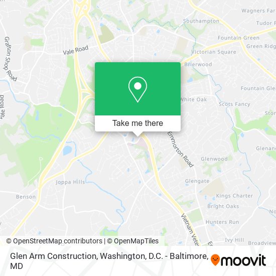 Glen Arm Construction map